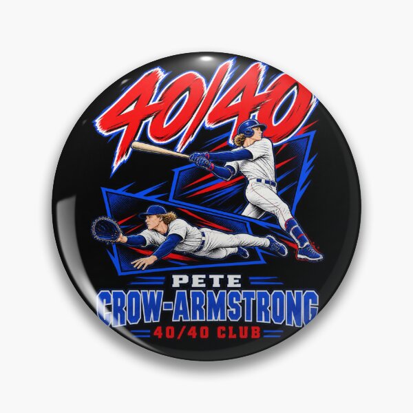 Item preview, Pete Crow-Armstrong 40/40 Club Blue Red Brush Stroke Baseball Action designed and sold by dianadouri.