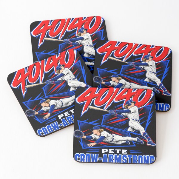 Item preview, Pete Crow-Armstrong 40/40 Club Blue Red Brush Stroke Baseball Action designed and sold by dianadouri.