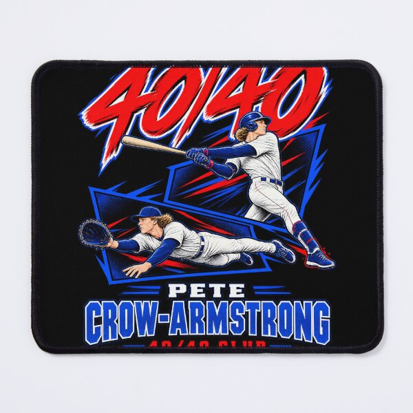 Item preview, Pete Crow-Armstrong 40/40 Club Blue Red Brush Stroke Baseball Action designed and sold by dianadouri.