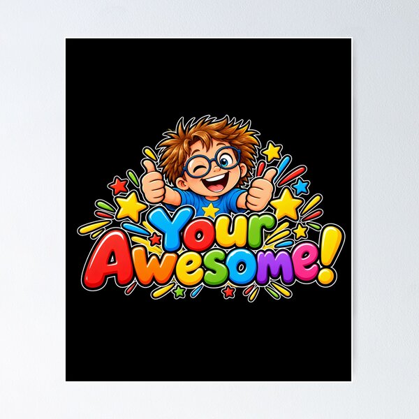 Item preview, Your Awesome! Child Genius – Funny Kids Genius Cartoon designed and sold by Genius Geek.