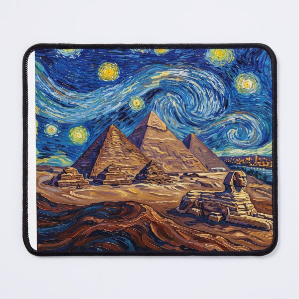 Item preview, Pyramids of Giza Starry Night Historical Landscape designed and sold by Bad-Decisions-Designs.