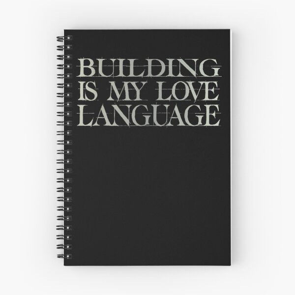Item preview, Building Is My Love Language Gothic Silver Ornate Lettering designed and sold by dianadouri.