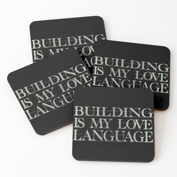 Item preview, Building Is My Love Language Gothic Silver Ornate Lettering designed and sold by dianadouri.