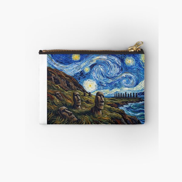 Item preview, Easter Island Moai Starry Night Historical Landscape designed and sold by Bad-Decisions-Designs.