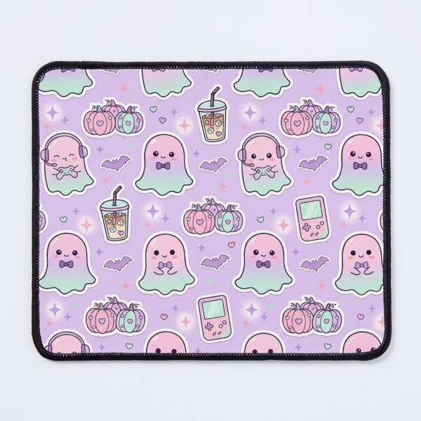 Item preview, Gamer Ghost Pastel Goth Halloween Seamless Pattern designed and sold by ChinzorigBAY.