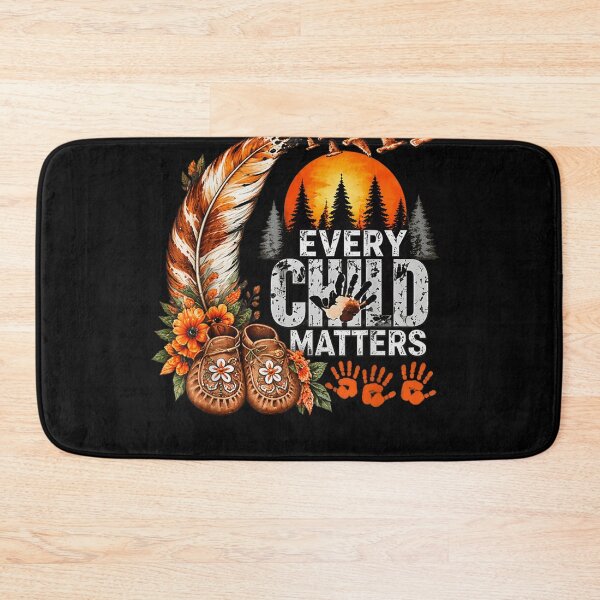 Item preview, Every Child Matters Feather Moccasins Sunset Trees Orange Handprints designed and sold by dianadouri.