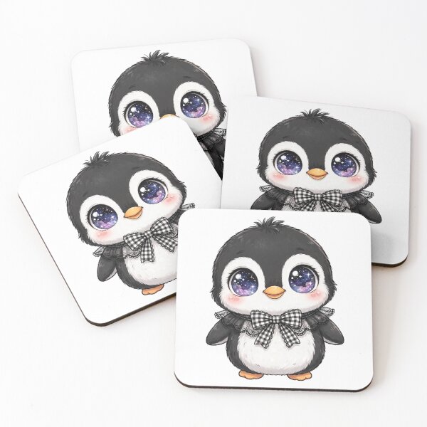 Item preview, Cute penguin with black checkered bow tie designed and sold by priyankajustine.