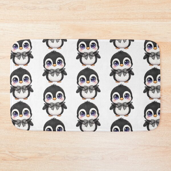 Item preview, Cute penguin with black checkered bow tie designed and sold by priyankajustine.
