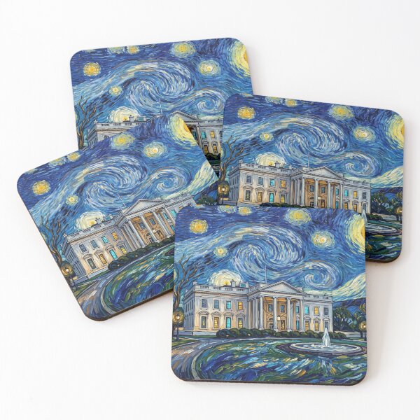 Item preview, The White House Starry Night Historical Landscape designed and sold by Bad-Decisions-Designs.