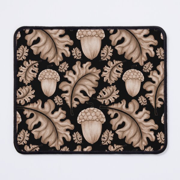 Item preview, Vintage Dark Academia Oak Leaf Acorn Sketch Pattern designed and sold by FestivityFinds.