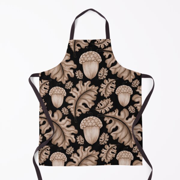 Item preview, Vintage Dark Academia Oak Leaf Acorn Sketch Pattern designed and sold by FestivityFinds.