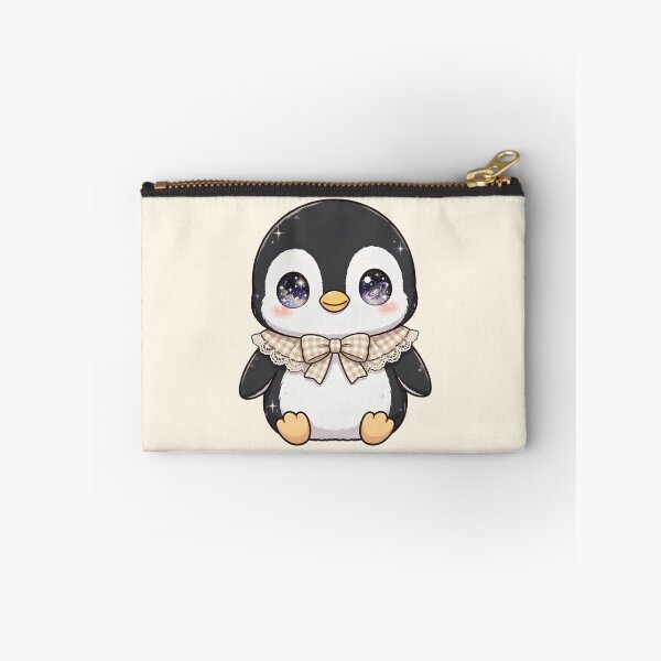 Item preview, Cute penguin with beige checkered bow tie designed and sold by priyankajustine.