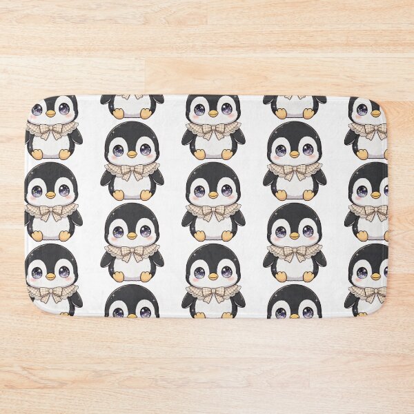 Item preview, Cute penguin with beige checkered bow tie designed and sold by priyankajustine.