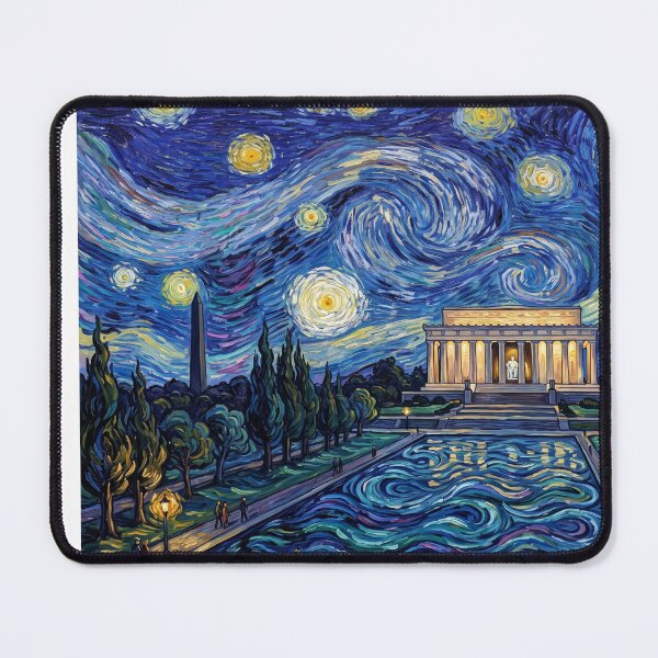 Item preview, Lincoln Memorial Starry Night Historical Landscape designed and sold by Bad-Decisions-Designs.