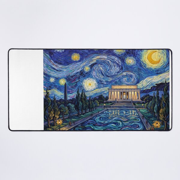 Item preview, Lincoln Memorial Starry Night Historical Landscape designed and sold by Bad-Decisions-Designs.