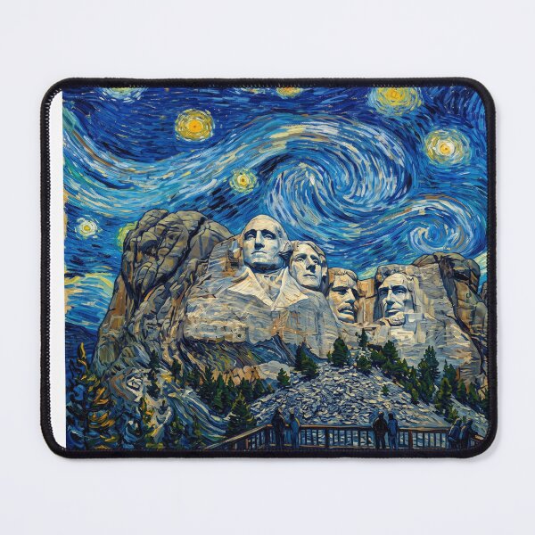Item preview, Mount Rushmore Starry Night Historical Landscape designed and sold by Bad-Decisions-Designs.