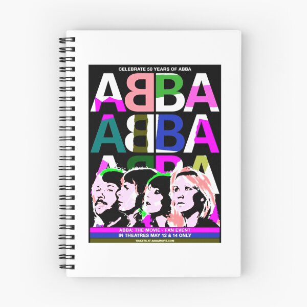 Item preview, ABBA Multicolor Stacked Anniversary Typography Design designed and sold by Cut-out-idols.