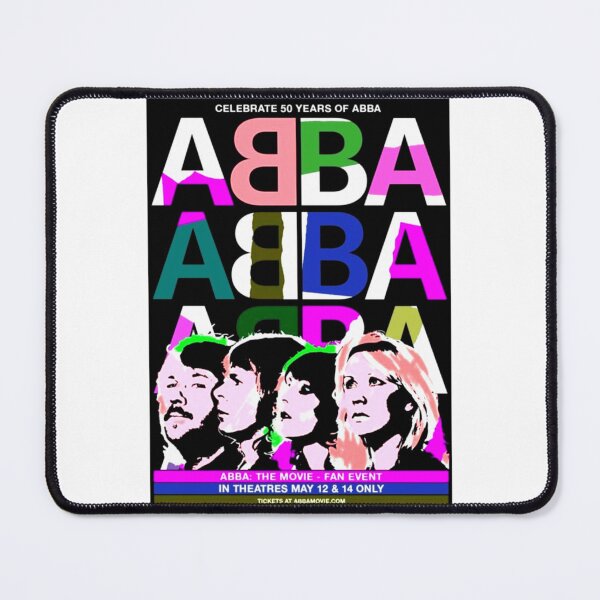 Item preview, ABBA Multicolor Stacked Anniversary Typography Design designed and sold by Cut-out-idols.