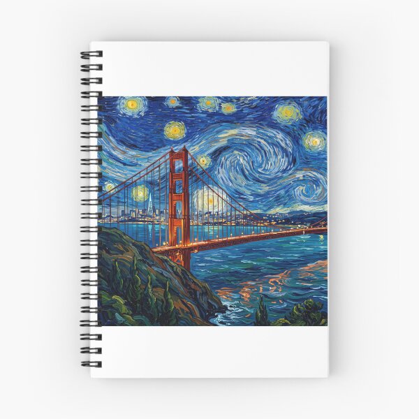 Item preview, Golden Gate Bridge Starry Night Historical Landscape designed and sold by Bad-Decisions-Designs.