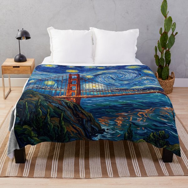 Item preview, Golden Gate Bridge Starry Night Historical Landscape designed and sold by Bad-Decisions-Designs.