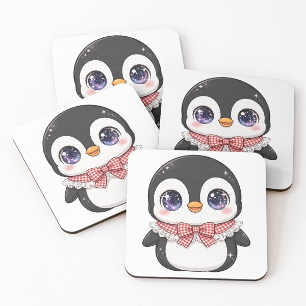 Item preview, Cute penguin with red checkered bow tie designed and sold by priyankajustine.