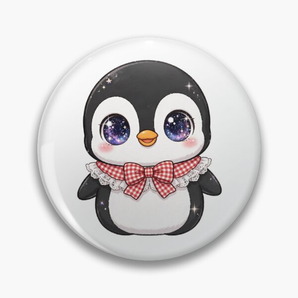 Item preview, Cute penguin with red checkered bow tie designed and sold by priyankajustine.