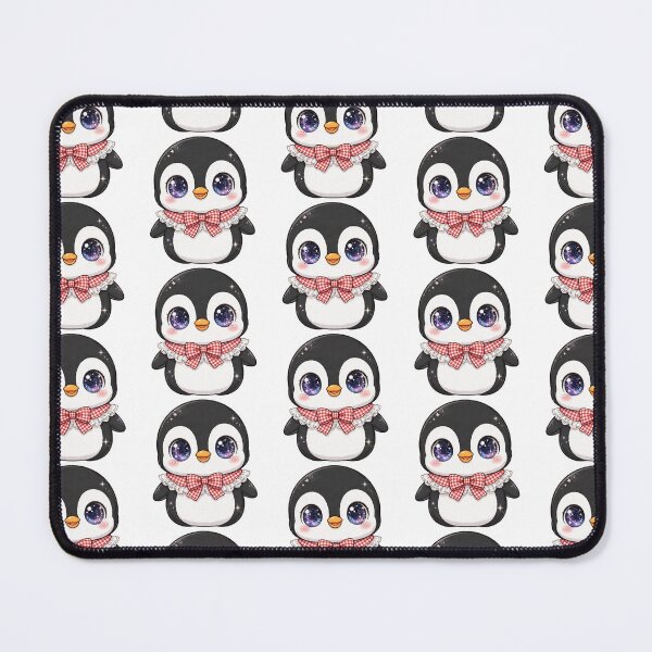 Item preview, Cute penguin with red checkered bow tie designed and sold by priyankajustine.