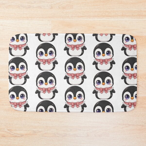 Item preview, Cute penguin with red checkered bow tie designed and sold by priyankajustine.