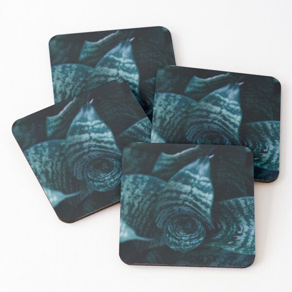 Item preview, Mystical Snake Plant – Bowstring Hemp in Dark Green and Turquoise designed and sold by Nicole Bleck.