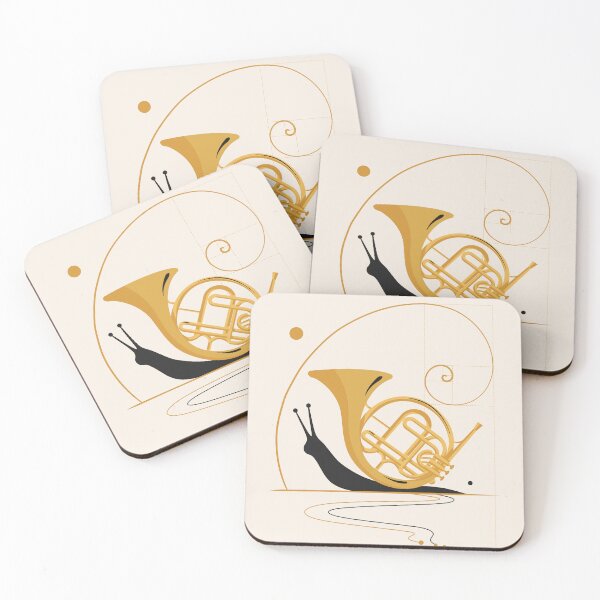 Item preview, French Horn Snail | Modern Musical Illustration designed and sold by Studio pod Burom.