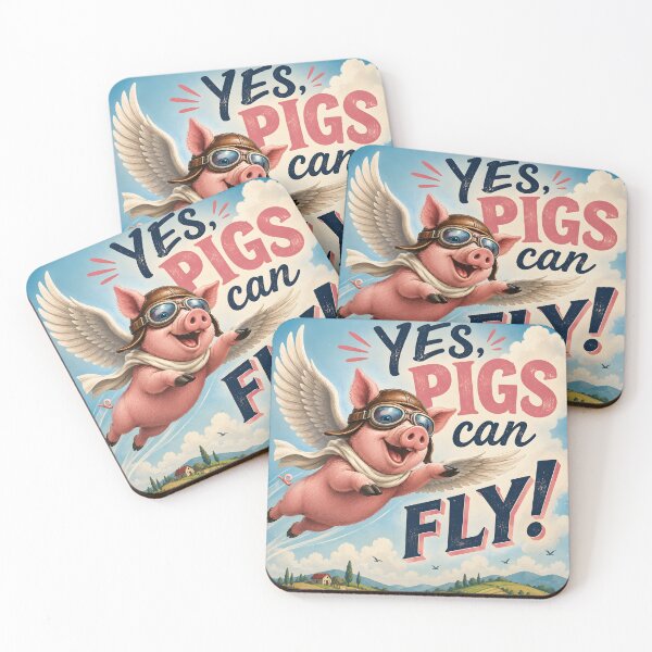 Item preview, Vintage Aviator Flying Pig - Yes Pigs Can Fly! designed and sold by Sybille-Yates.