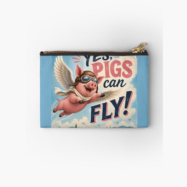 Item preview, Vintage Aviator Flying Pig - Yes Pigs Can Fly! designed and sold by Sybille-Yates.