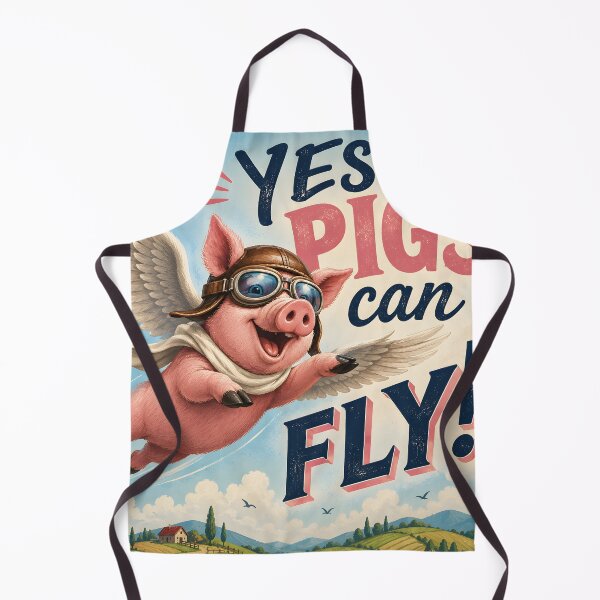 Item preview, Vintage Aviator Flying Pig - Yes Pigs Can Fly! designed and sold by Sybille-Yates.
