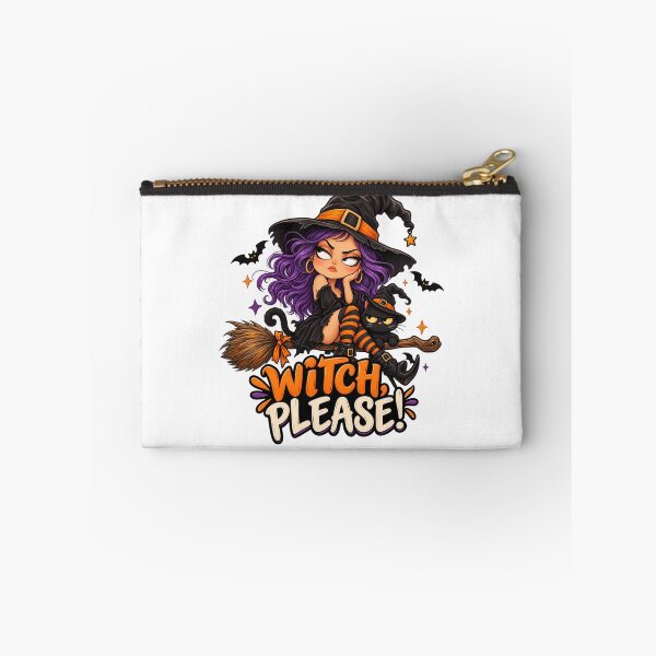 Item preview, Cute Halloween Witch & Black Cat – Witch Please designed and sold by Pixanova.
