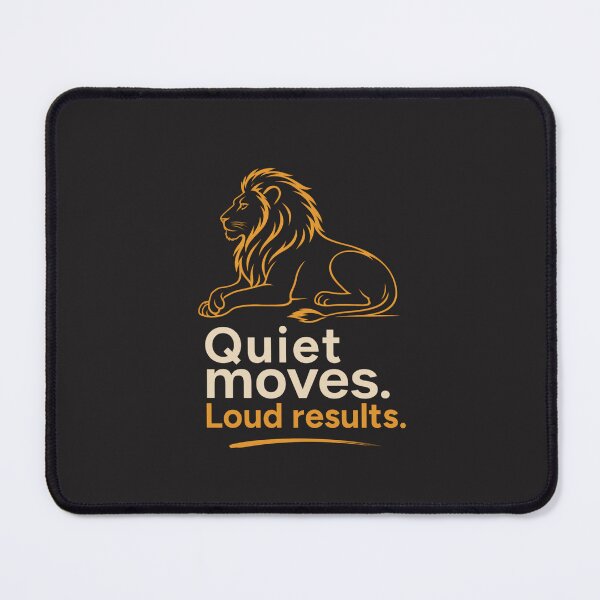 Item preview, Quiet Moves Loud Results Lion Entrepreneur Motivation Minimalist Startup Founder Design designed and sold by Bennie Singh.