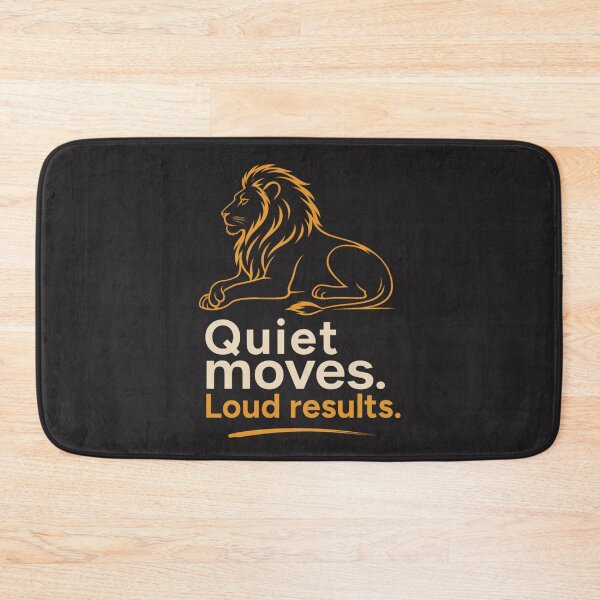 Item preview, Quiet Moves Loud Results Lion Entrepreneur Motivation Minimalist Startup Founder Design designed and sold by Bennie Singh.