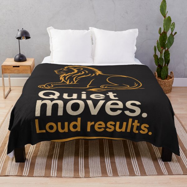 Item preview, Quiet Moves Loud Results Lion Entrepreneur Motivation Minimalist Startup Founder Design designed and sold by Bennie Singh.