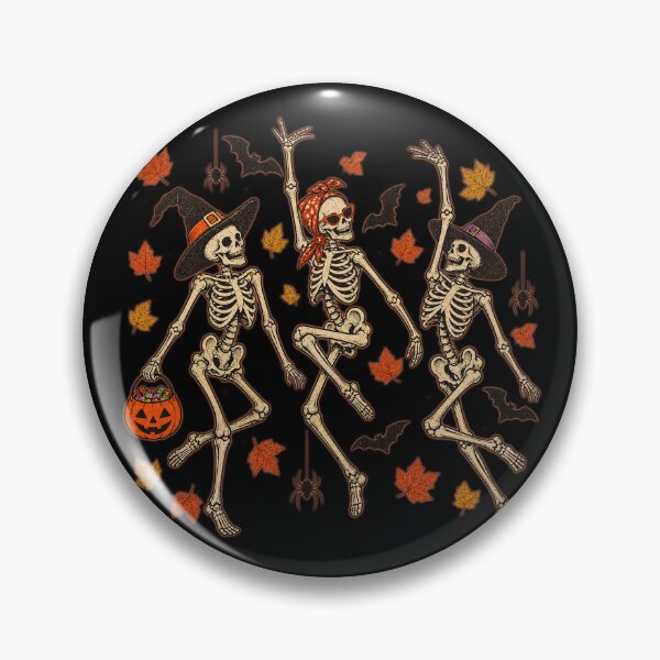 Item preview, Dancing Skeletons Fall Halloween Illustration designed and sold by DjFreeq.