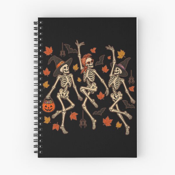 Item preview, Dancing Skeletons Fall Halloween Illustration designed and sold by DjFreeq.