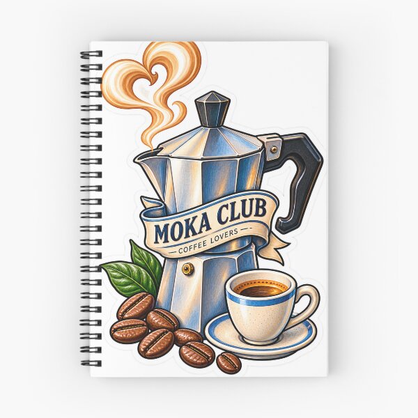 Aperçu de l'œuvre Moka Club – Amateurs de café italien à la cafetière Moka créée et vendue par ChicClicker.