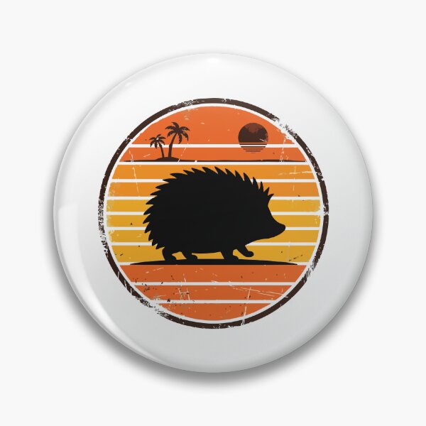 Item preview, Retro Sunset Vintage Hedgehog Silhouette Nature Lover designed and sold by Arc2020.