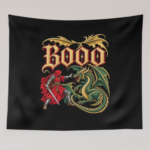 Item preview, Medieval Knight Dragon Boop Funny Renaissance Fantasy T-Shirt designed and sold by Trendably.