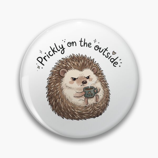 Item preview, Prickly on the Outside Funny Introvert Hedgehog Quote designed and sold by Arc2020.