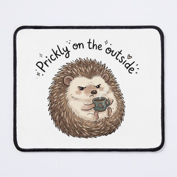Item preview, Prickly on the Outside Funny Introvert Hedgehog Quote designed and sold by Arc2020.