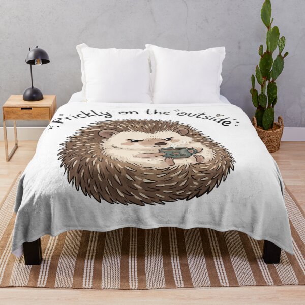 Item preview, Prickly on the Outside Funny Introvert Hedgehog Quote designed and sold by Arc2020.