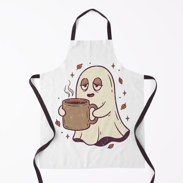 Item preview, Cute Sleepy Ghost Holding Coffee Mug Autumn Leaves Design designed and sold by abdelski.