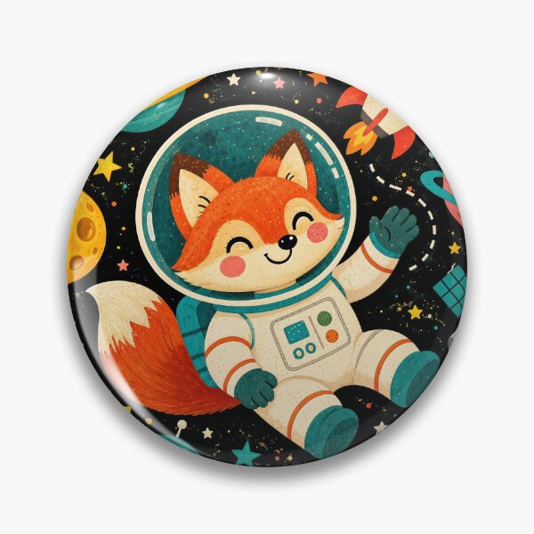 Item preview, Wall Art - Postcard - #11 - Cute Fox Astronaut Adventure designed and sold by ForeverPrintsOK.
