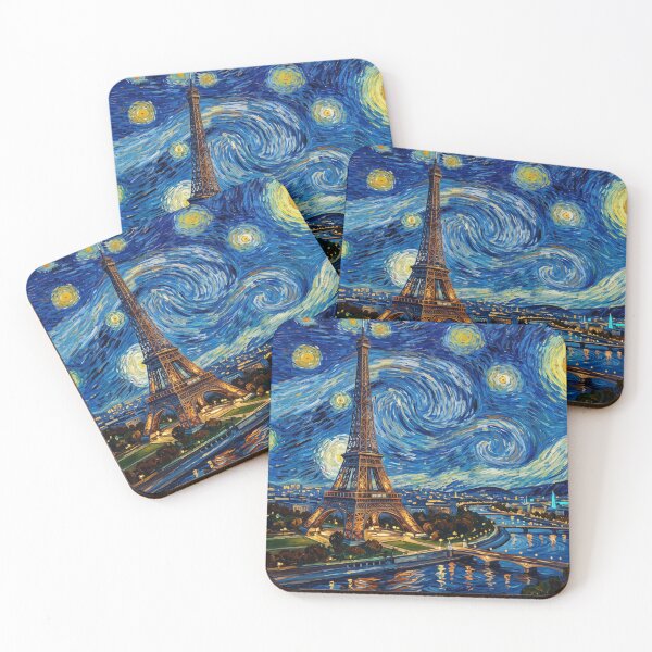 Item preview, Eiffel Tower Starry Night Historical Landscape designed and sold by Bad-Decisions-Designs.
