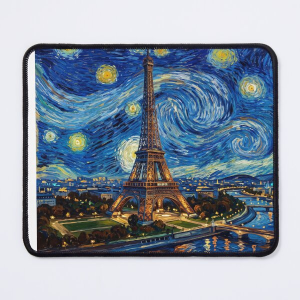 Item preview, Eiffel Tower Starry Night Historical Landscape designed and sold by Bad-Decisions-Designs.