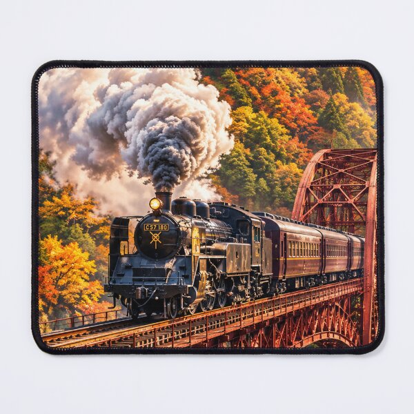 Item preview, Steam Train Across the Autumn Gorge – Japanese Mountain Railway designed and sold by CHANNELZIPANG.